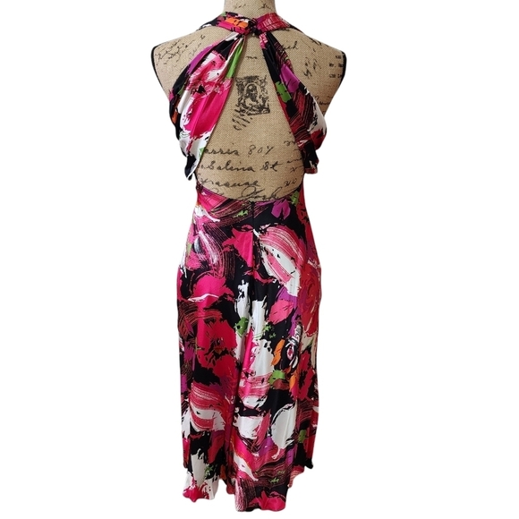 Laura Vann Silk Halter Floral Mini Dress - Small - Picture 4 of 10